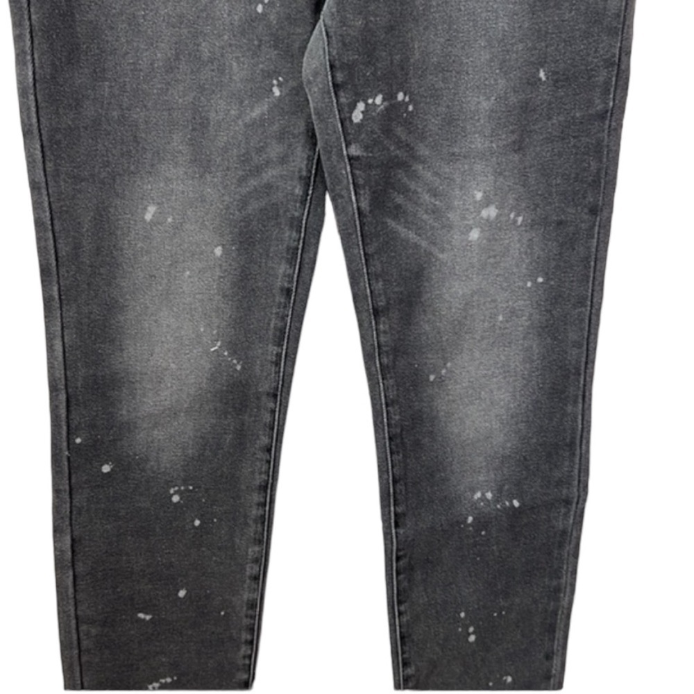 Free People x Sandrine Rose Black Gray Polka Dot Skinny Jeans Size 28 - Picture 7 of 14